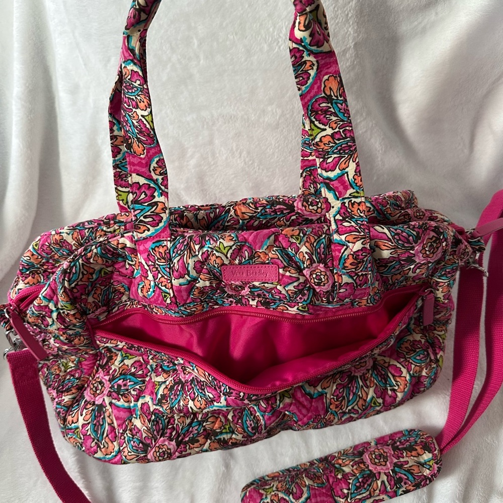 Vera Bradley Pink Floral Quilted Tote